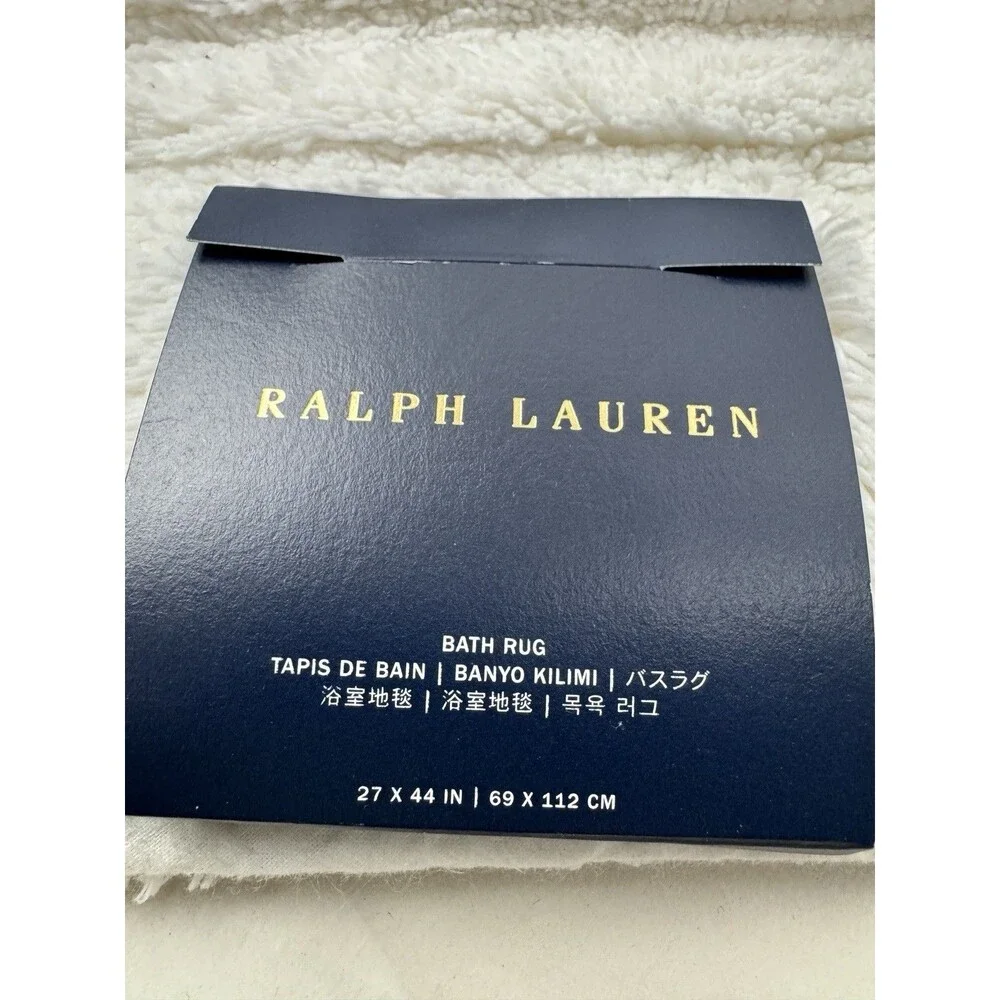 Ralph Lauren Payton Large Bath Rug 27x44” in Parchment NWT